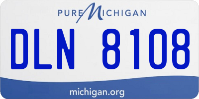 MI license plate DLN8108