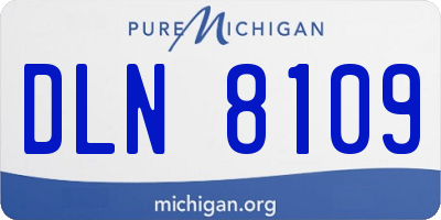 MI license plate DLN8109