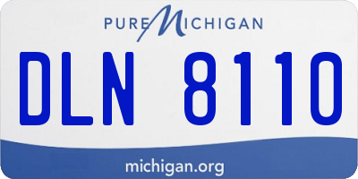 MI license plate DLN8110