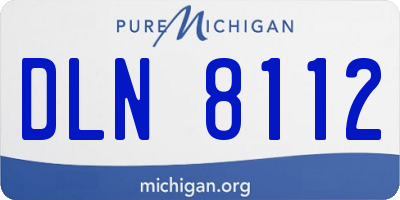 MI license plate DLN8112