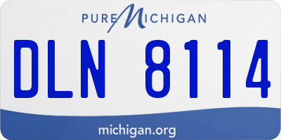 MI license plate DLN8114