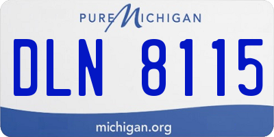 MI license plate DLN8115