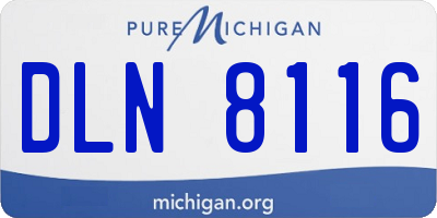 MI license plate DLN8116