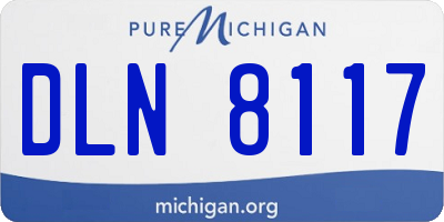 MI license plate DLN8117