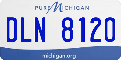 MI license plate DLN8120