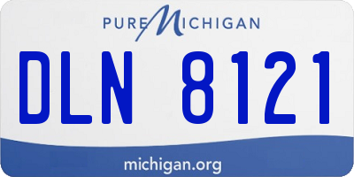 MI license plate DLN8121