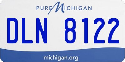 MI license plate DLN8122