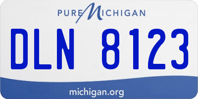 MI license plate DLN8123