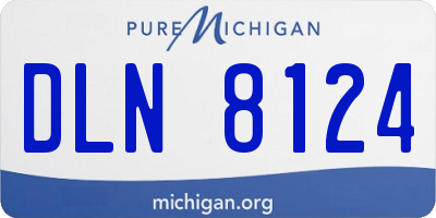 MI license plate DLN8124