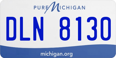 MI license plate DLN8130