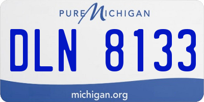 MI license plate DLN8133