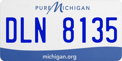 MI license plate DLN8135