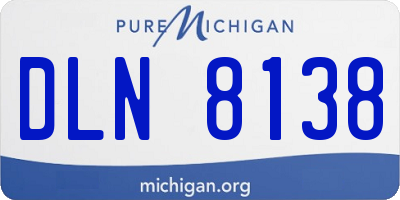 MI license plate DLN8138