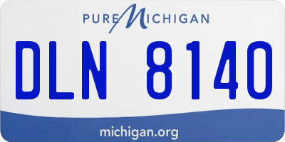 MI license plate DLN8140