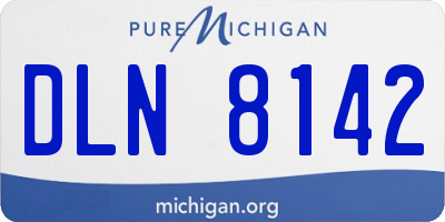 MI license plate DLN8142