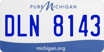 MI license plate DLN8143