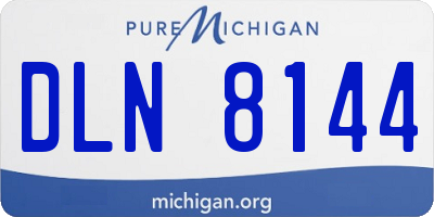 MI license plate DLN8144