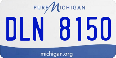 MI license plate DLN8150