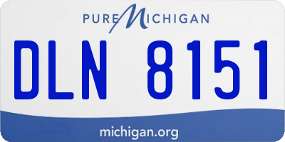 MI license plate DLN8151