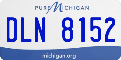 MI license plate DLN8152