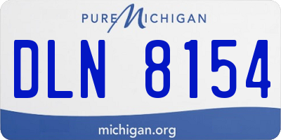 MI license plate DLN8154