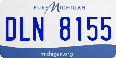 MI license plate DLN8155