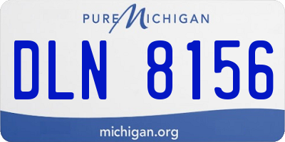 MI license plate DLN8156