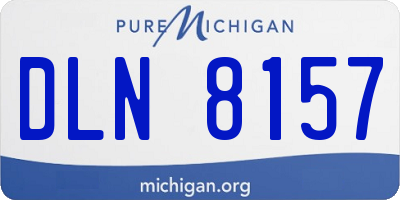 MI license plate DLN8157