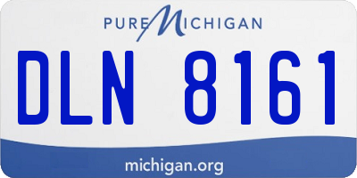 MI license plate DLN8161