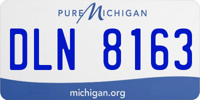 MI license plate DLN8163