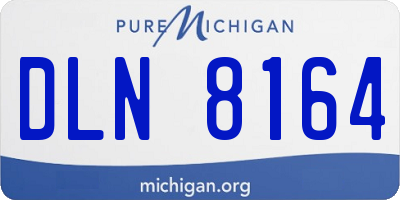 MI license plate DLN8164