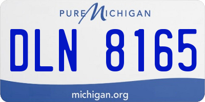 MI license plate DLN8165