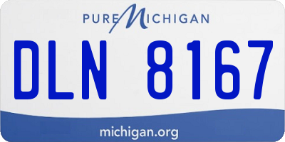 MI license plate DLN8167