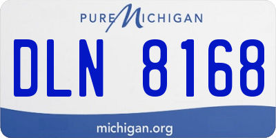 MI license plate DLN8168