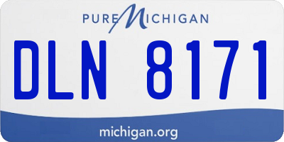 MI license plate DLN8171