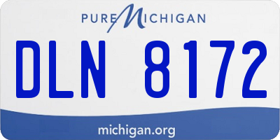 MI license plate DLN8172