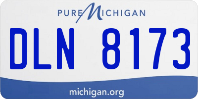 MI license plate DLN8173