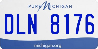 MI license plate DLN8176