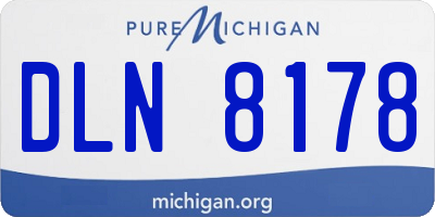 MI license plate DLN8178