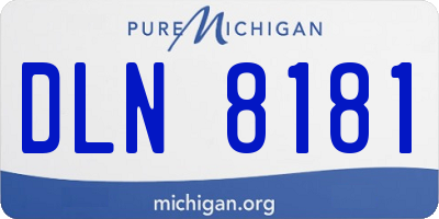 MI license plate DLN8181