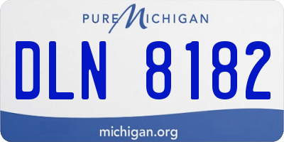 MI license plate DLN8182