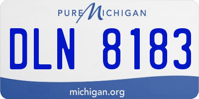 MI license plate DLN8183