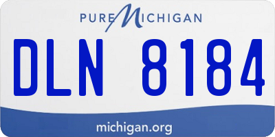 MI license plate DLN8184