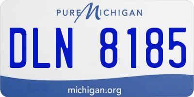 MI license plate DLN8185