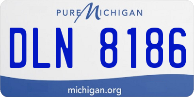 MI license plate DLN8186