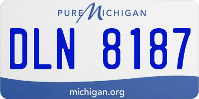 MI license plate DLN8187