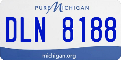 MI license plate DLN8188