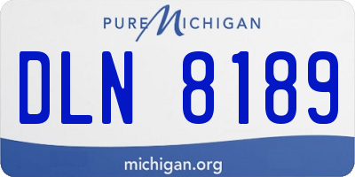 MI license plate DLN8189