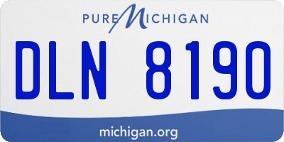 MI license plate DLN8190