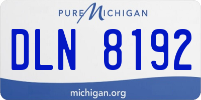 MI license plate DLN8192